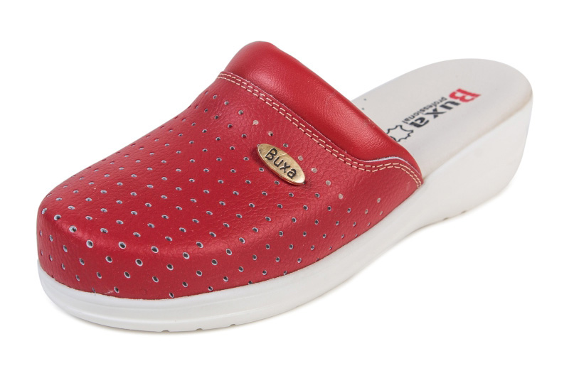 Rúgós egészségügyi cipő MED11 - Piros / Fehér külső talp