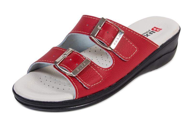 Rúgós egészségügyi cipő MED15 - Piros / Fekete külső talp