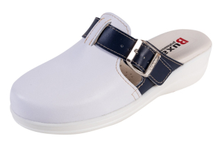 Rúgós egészségügyi cipő MED20 - Fehér sötétkékkel