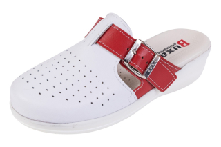 Rúgós egészségügyi cipő MED21 - Fehér pirossal